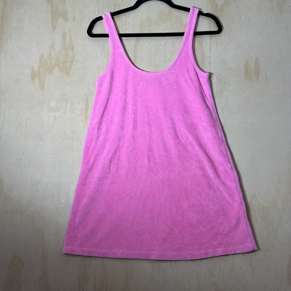 Zara Women’s Pink Terrycloth Dress Size Medium Beach Comfy Mini Coverup - Picture 1 of 7
